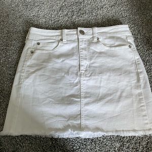American Eagle White Jean Skirt